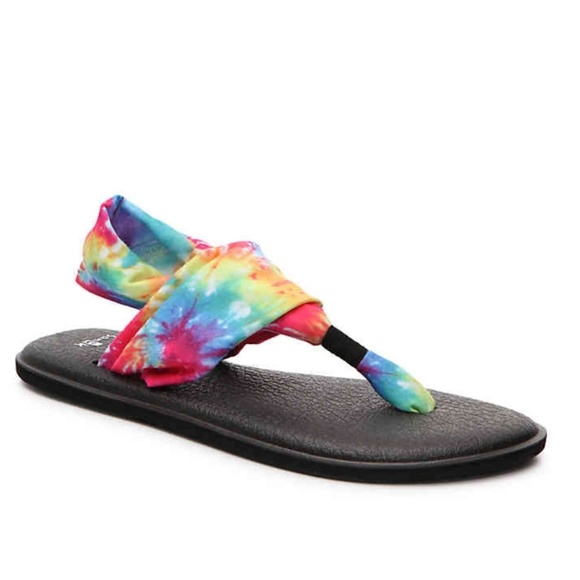 sanuk tie dye flip flops